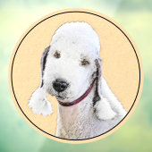 Bedlington Terrier Painting - Originele Dog Art Raamsticker (Vel 3)