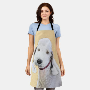 Bedlington Terrier Painting - Originele Dog Art Schort