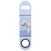 Bedlington Terrier Painting - Originele Dog Art Speed Flessenopener (Achterkant)