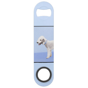 Bedlington Terrier Painting - Originele Dog Art Speed Flessenopener