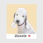 Bedlington Terrier Painting - Originele Dog Art Sticker (Vel)