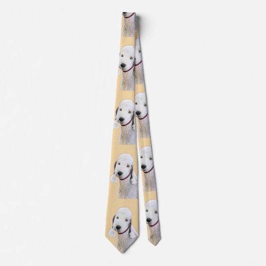 Bedlington Terrier Painting - Originele Dog Art Stropdas (Voorkant)