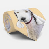 Bedlington Terrier Painting - Originele Dog Art Stropdas (Opgerold)
