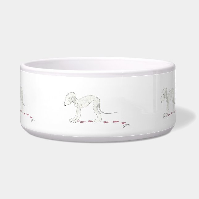 Bedlington Terrier Pet Bowl Voerbakje (Voorkant)