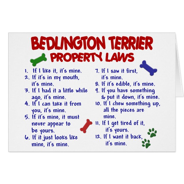 BEDLINGTON TERRIER Property Laws 2 (Voorkant Horizontaal)