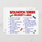BEDLINGTON TERRIER Property Laws 2 Briefkaart (Voorkant / Achterkant)
