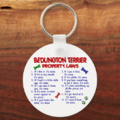 BEDLINGTON TERRIER Property Laws 2 Sleutelhanger (Voorkant)