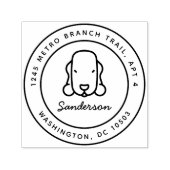 Bedlington Terrier retouradres stempel Zelfinkt (Design)