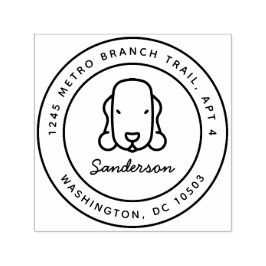 Bedlington Terrier retouradres stempel Zelfinkt