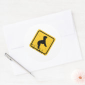Bedlington Terrier Ronde Sticker (Envelop)