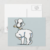 Bedlington Terrier Rosie Briefkaart (Voorkant / Achterkant)