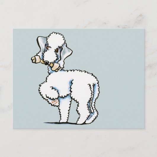 Bedlington Terrier Rosie Briefkaart (Voorkant)