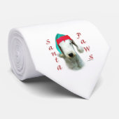 Bedlington Terrier Santa Paws Stropdas (Opgerold)