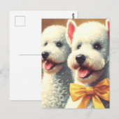 Bedlington Terrier schilderij Briefkaart (Voorkant / Achterkant)