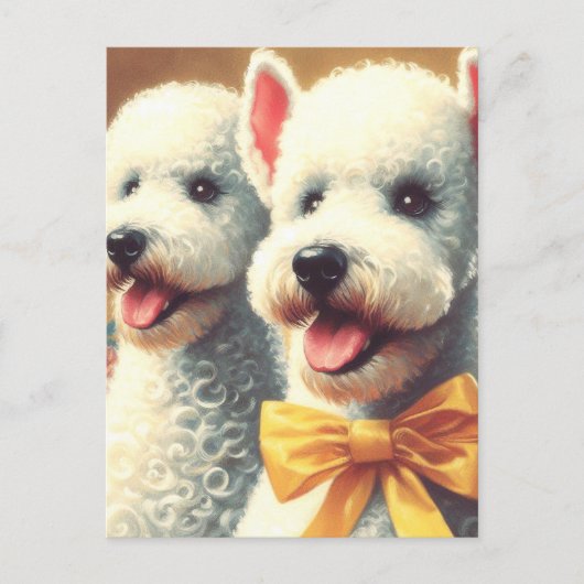 Bedlington Terrier schilderij Briefkaart (Voorkant)