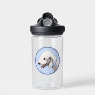 Bedlington Terrier Schilderij - Originele Honden K Waterfles