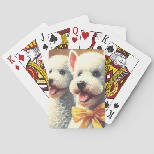  Bedlington Terrier schilderij Pokerkaarten (Achterkant)