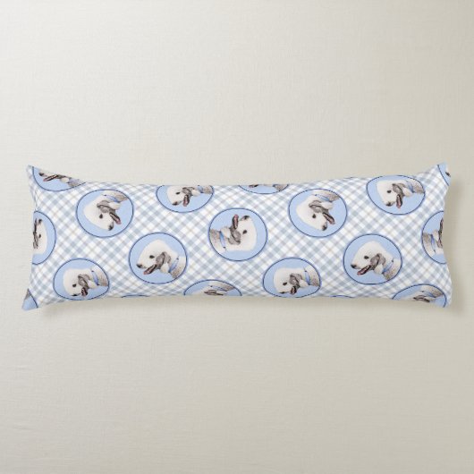 Bedlington Terrier Schilderij Sandy Color Dog Art Lichaamskussen (Voorkant)