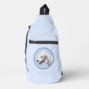 Bedlington Terrier Schilderij Sandy Color Dog Art Sling Bag
