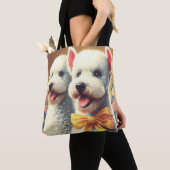 Bedlington Terrier schilderij Tote Bag (Dichtbij)