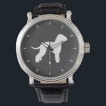 Bedlington Terrier Silhouette Horloge<br><div class="desc"></div>