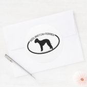 Bedlington Terrier Silhouette Zwart Sticker (Envelop)