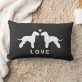 Bedlington Terrier Silhouettes Love Kussen (Deken)