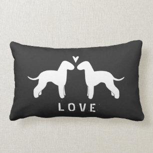 Bedlington Terrier Silhouettes Love Kussen