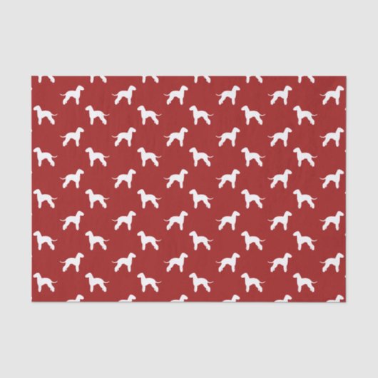 Bedlington Terrier Silhouettes Pattern Tissuepapier (Voorkant)