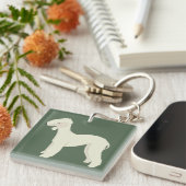 Bedlington Terrier Sleutelhanger (Voorkant Rechts)