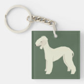 Bedlington Terrier Sleutelhanger (Voorkant)
