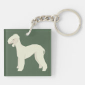 Bedlington Terrier Sleutelhanger (Achterkant)
