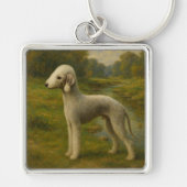 Bedlington Terrier Sleutelhanger (Voorkant)