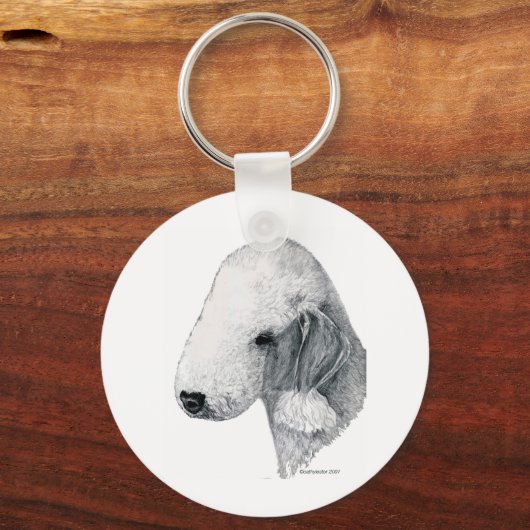 Bedlington Terrier Sleutelhanger (Voorkant)