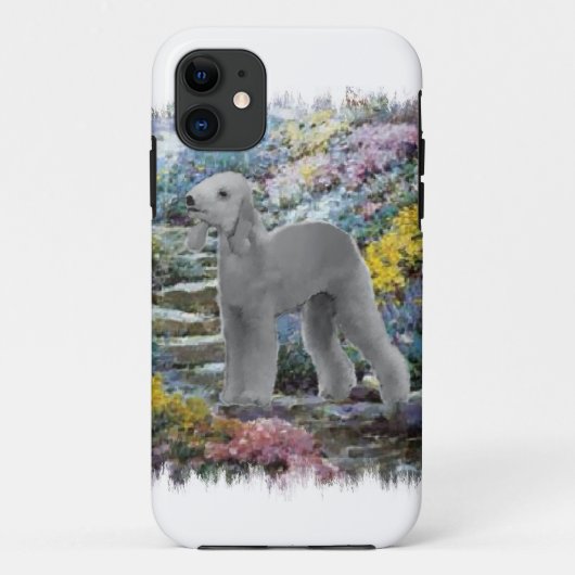 Bedlington Terrier Summer Garden Art Case-Mate iPhone Case (Achterkant)