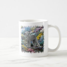 Bedlington Terrier Summer Garden Art Koffiemok