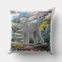 Bedlington Terrier Summer Garden Art