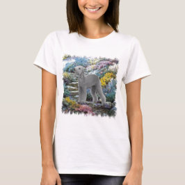 Bedlington Terrier Summer Garden Art T-shirt