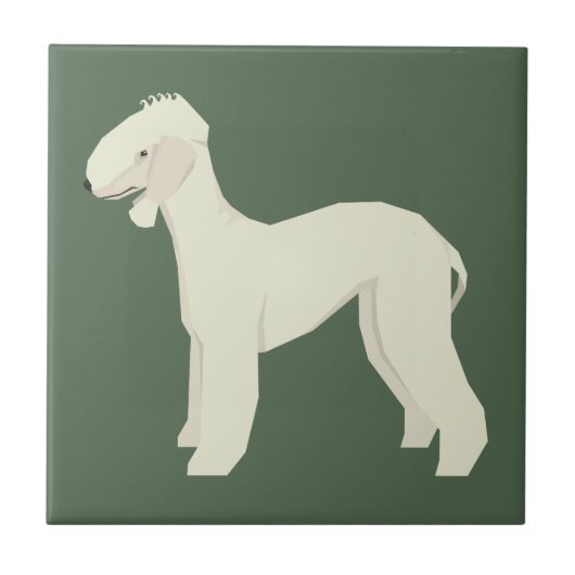 Bedlington Terrier Tegeltje (Voorkant)