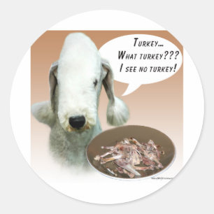 Bedlington Terrier Turkije Ronde Sticker