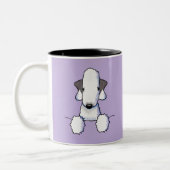 Bedlington Terrier Two-Tone Coffee Mok (Links)