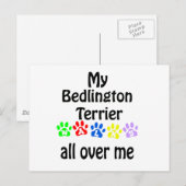 Bedlington Terrier Wandelingen Ontwerp Briefkaart (Voorkant / Achterkant)