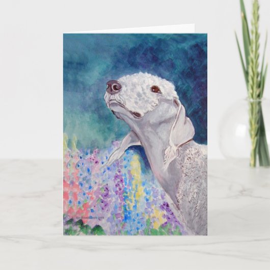 Bedlington Terrier Wenskaarten Kaart (Voorkant)