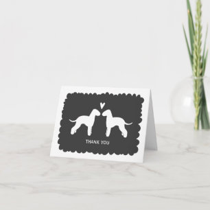 Bedlington Terriers Huwelijks Dank Je Bedankkaart