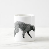 Bedlington Whippet Lurcher Dog Line Tekening Art Koffiemok (Center)