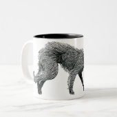 Bedlington Whippet Lurcher Dog Tweekleurige Koffiemok (Voorkant links)