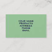 Bedmans Creek, Alva Florida Visitekaartje (Achterkant)