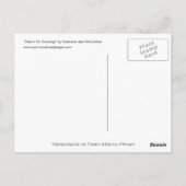 BEDOEL VOOR DANCING! Briefkaart van April McCallum (Achterkant)