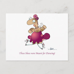 BEDOEL VOOR DANCING! Briefkaart van April McCallum