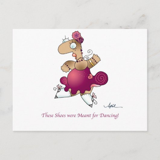 BEDOEL VOOR DANCING! Briefkaart van April McCallum (Voorkant)